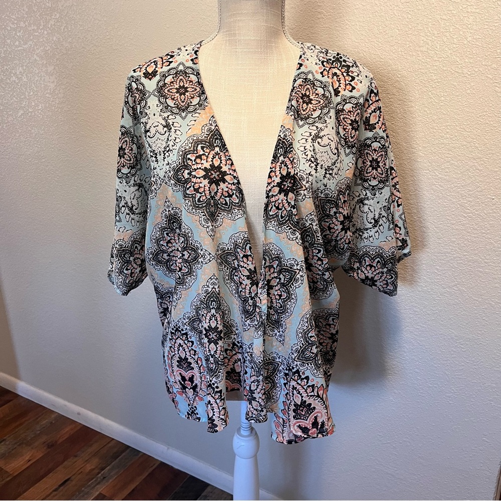 Cure Womens Kimono Multicolor Lightweight - Size Medium